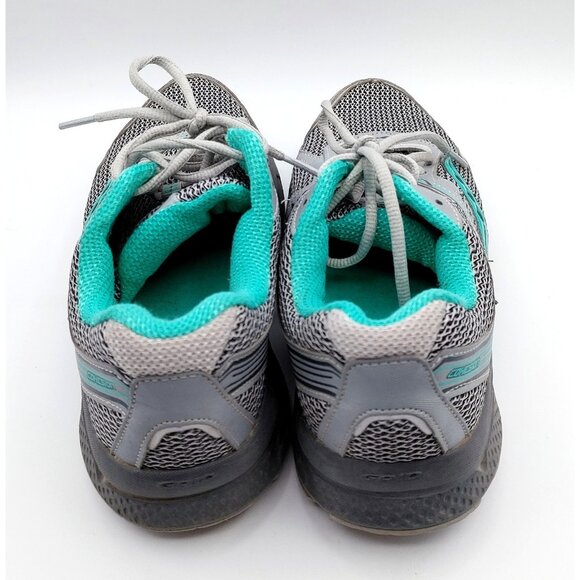 Saucony Womens 9.5 Cohesion 10 Running Walking Sneakers Shoes Gray Teal S15339 - Picture 4 of 8